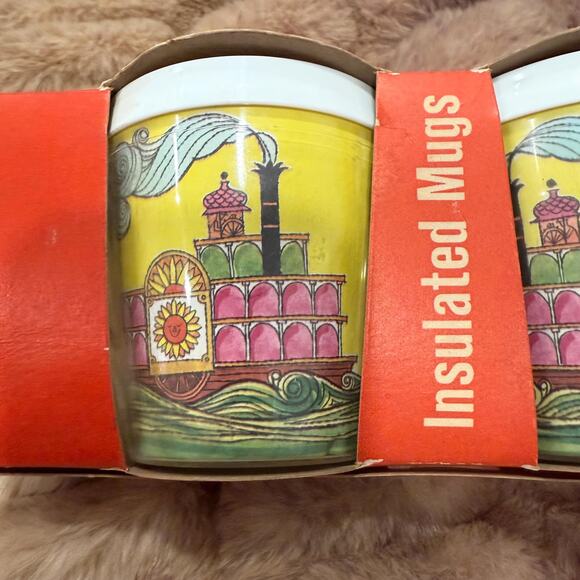 Vintage RCA Victor Dealer Promotional Insulated Coffee Mug Cup Set Unused RARE - Picture 6 of 7